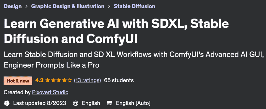 Learn Generative AI with SDXL, Stable Diffusion and ComfyUI