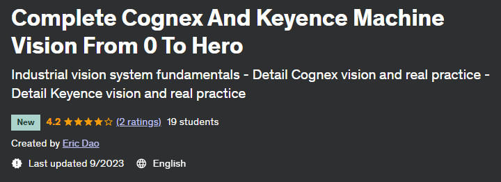 Complete Cognex And Keyence Machine Vision From 0 To Hero