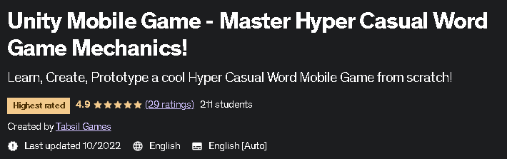 Unity Mobile Game - Master Hyper Casual Word Game Mechanics!