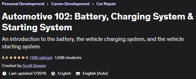 Automotive 102: Battery, Charging System & Starting System