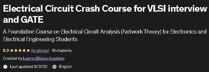 Electrical Circuit Crash Course for VLSI interview and GATE