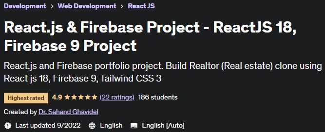 React.js & Firebase Project - ReactJS 18, Firebase 9 Project