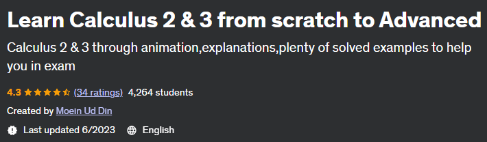 Learn Calculus 2 & 3 from scratch to Advanced