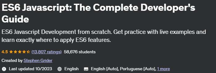 ES6 Javascript_ The Complete Developer's Guide