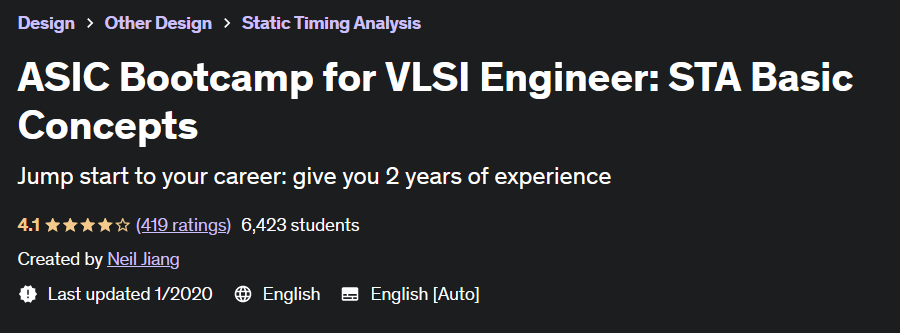 ASIC Bootcamp for VLSI Engineer: STA Basic Concepts