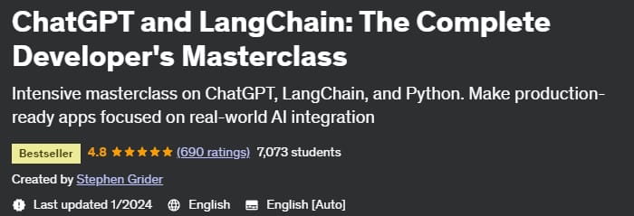 ChatGPT and LangChain_ The Complete Developer's Masterclass