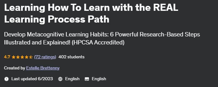 Learning How To Learn with the REAL Learning Process Path