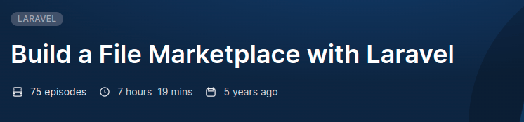 Build a File Marketplace with Laravel