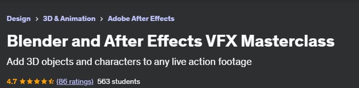 Blender and After Effects VFX Masterclass