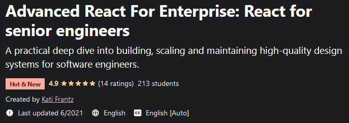 Advanced React For Enterprise: React for senior engineers