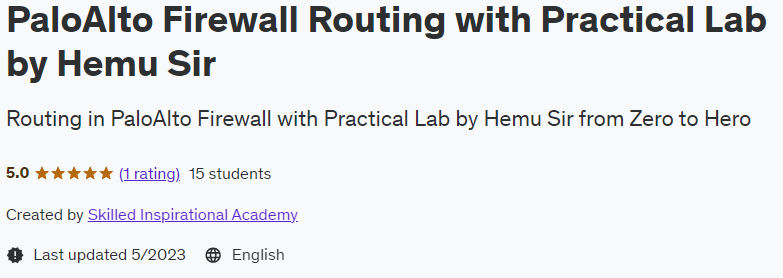 PaloAlto Firewall Routing with Practical Lab by Hemu Sir