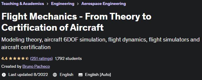 Flight Mechanics - From Theory to Certification of Aircraft