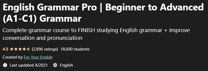 English Grammar Pro Beginner to Advanced A1-C1 Grammar