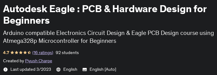 Autodesk Eagle: PCB & Hardware Design for Beginners