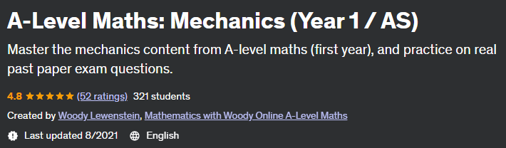 A-Level Maths_Mechanics (Year 1_AS)