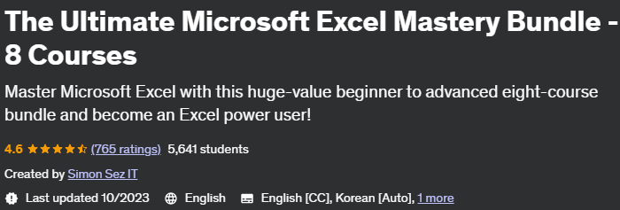 The Ultimate Microsoft Excel Mastery Bundle - 7 Courses