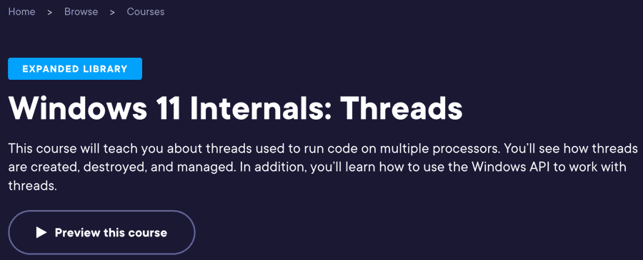 Windows 11 Internals: Threads