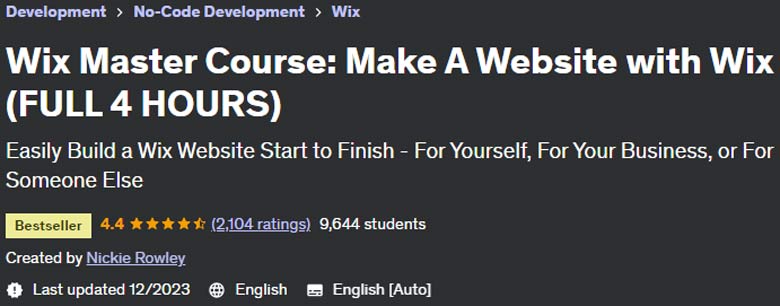 Wix Master Course: Make A Website with Wix (FULL 4 HOURS)