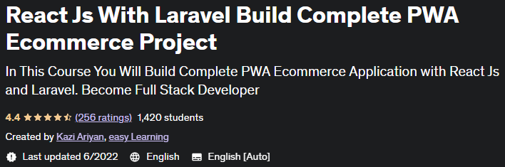 React Js With Laravel Build Complete PWA Ecommerce Project