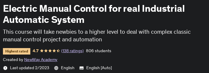 Electric Manual Control for real Industrial Automatic System