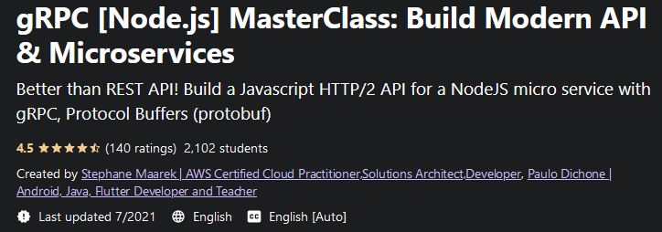 gRPC (Node.js) MasterClass: Build Modern API & Microservices