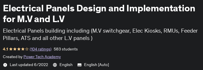 Electrical Panels Design and Implementation for MV and LV