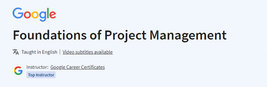 Foundations of Project Management