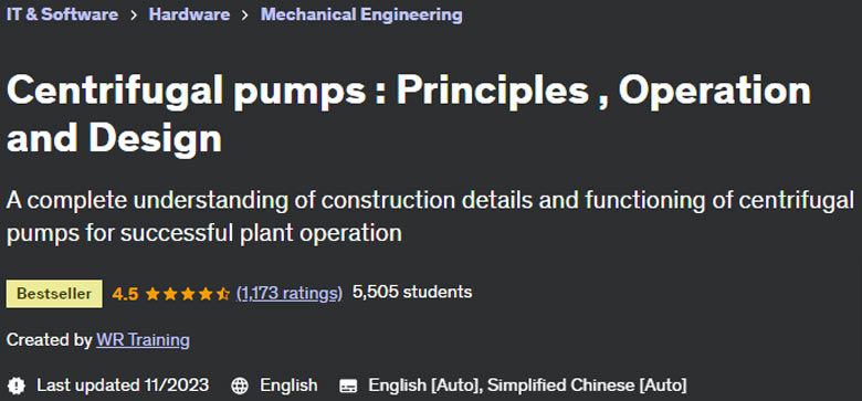 Centrifugal pumps: Principles, Operation and Design