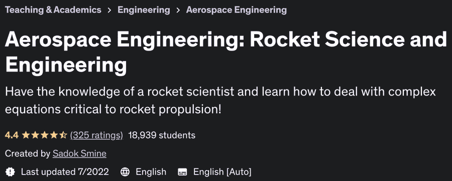 Aerospace Engineering: Rocket Science and Engineering