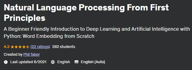 Natural Language Processing From First Principles