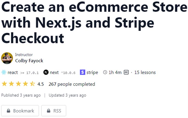 Create an eCommerce Store with Next.js and Stripe Checkout