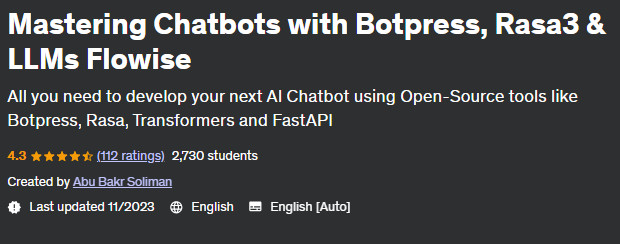 Mastering Chatbots with Botpress Rasa3 & LLMs Flowise