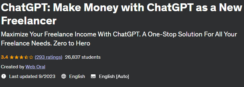 ChatGPT: Make Money with ChatGPT as a New Freelancer 