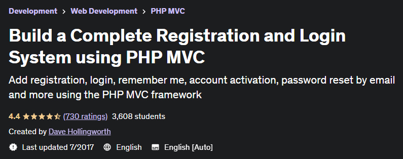 Build a Complete Registration and Login System using PHP MVC