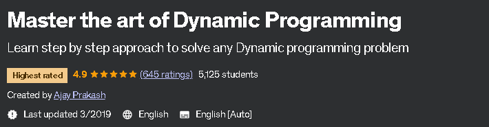 Master the art of Dynamic Programming