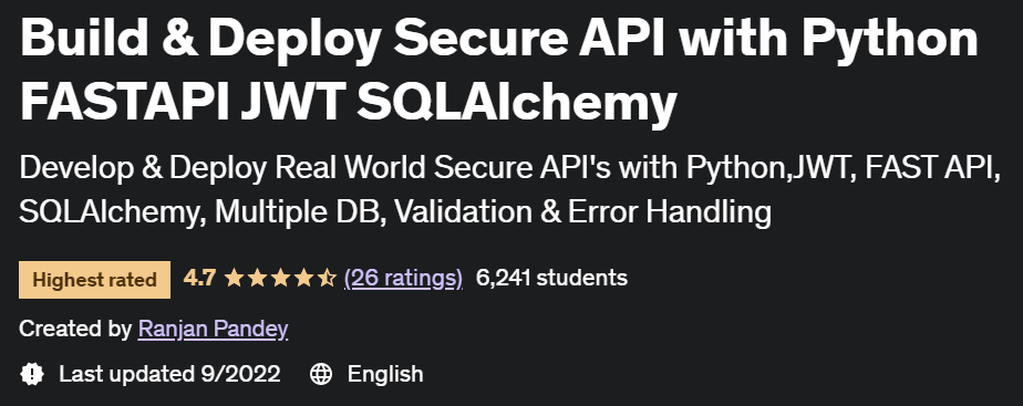 Build & Deploy Secure API with Python FASTAPI JWT SQLAlchemy