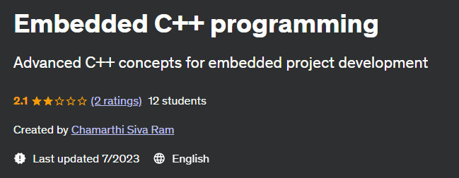 Embedded C++ programming