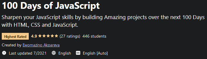100 Days of JavaScript