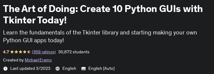 The Art of Doing: Create 10 Python GUIs with Tkinter Today!