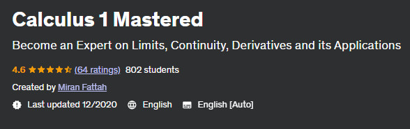 Calculus 1 Mastered