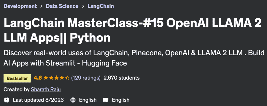 LangChain MasterClass-#15 OpenAI LLAMA 2 LLM Apps||  Python