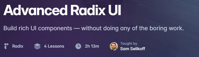 Advanced Radix UI