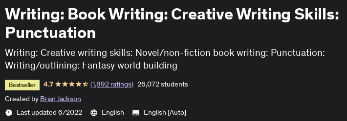 Writing: Book Writing: Creative Writing Skills: Punctuation