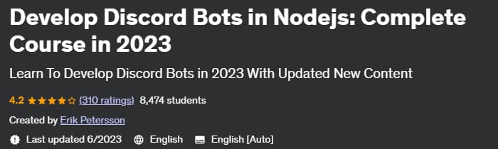 Develop Discord Bots in Nodejs_ Complete Course in 2023