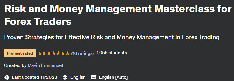 Risk and Money Management Masterclass for Forex Traders