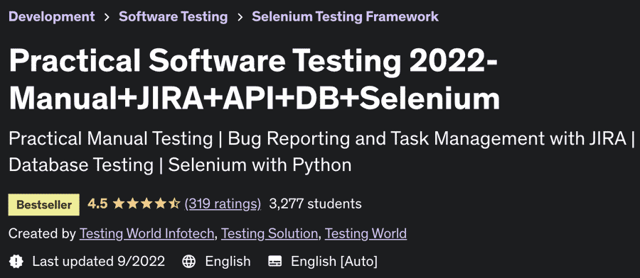 Practical Software Testing 2022-Manual+JIRA+API+DB+Selenium