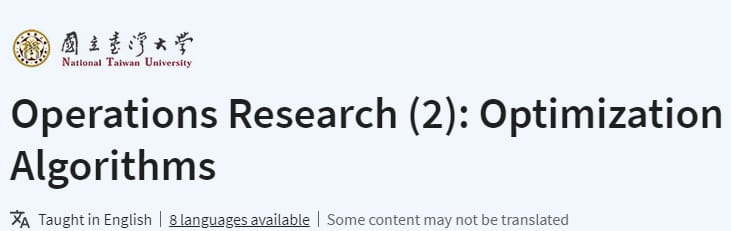 Operations Research (2)_ Optimization Algorithms