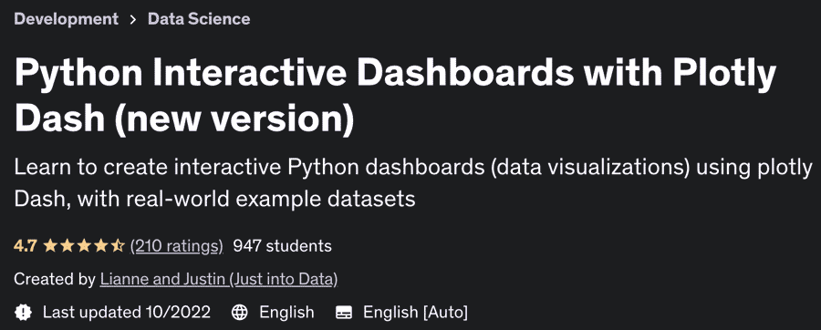 Python Interactive Dashboards with Plotly Dash (new version)