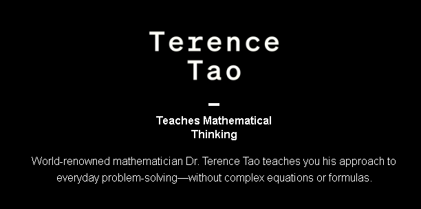 Terence Tao Teaches Mathematical Thinking