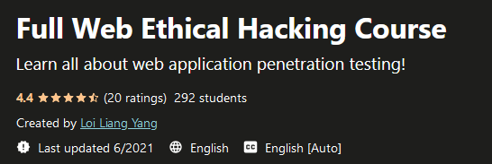 Full Web Ethical Hacking Course